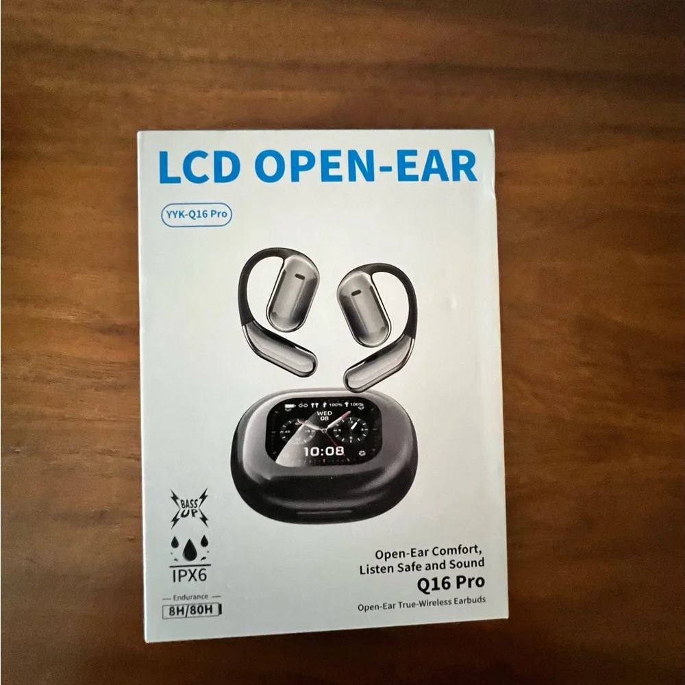 Q16 Pro Black Open-Ear True Wireless Earbuds